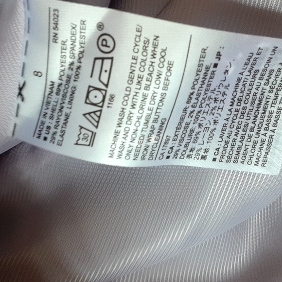 Banana Republic Factory sz 8 pit 18.5 inches window pane blazer gray&white NWT - Picture 7 of 7